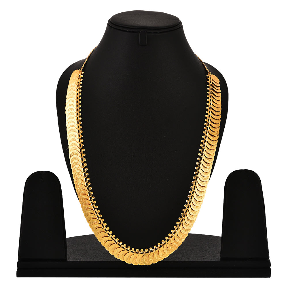 Necklace Gold Plated Long Temple Coin Traditional Fashion Jewellery Se