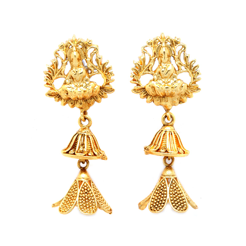 Gold-Plated Lakshmi Coin Necklace Jewellery Set