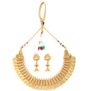 Gold-Plated Lakshmi Coin Necklace Jewellery Set