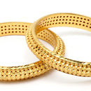 Gold Plated Classic Design Set Of 2 Traditional Bangle Set
