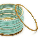 Handcrafted Velvet Sea Green Bangles for Women