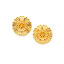 Stylish Gold-Plated Jewellery Set with Flower Shaped Earrings