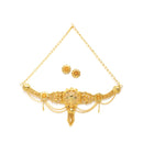 Gold Plated Choker Necklace Set with Earring Jewellery