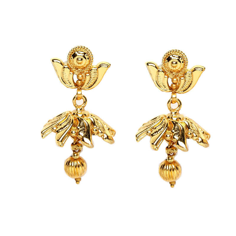 Gold-Plated Intricate Design Temple Necklace