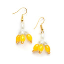 Gold-Plated Off-White & Yellow Pearl Beaded 5-Layered Jewellery Set