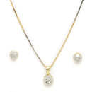 Gold-Plated American Diamond Studded Jewellery Set Combo