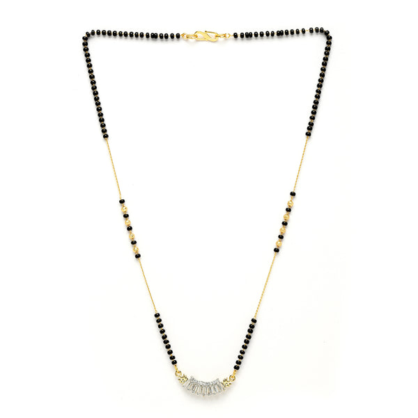 Heart Sharped Designer Gold Plated Mangalsutra Style  Pendant Jewellery For Women