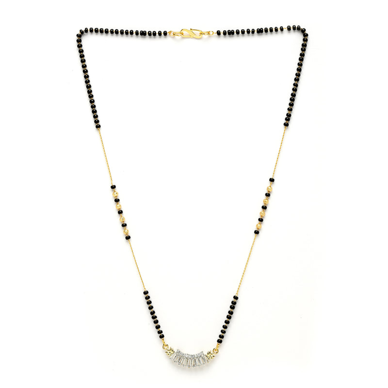 Heart Sharped Designer Gold Plated Mangalsutra Style  Pendant Jewellery For Women