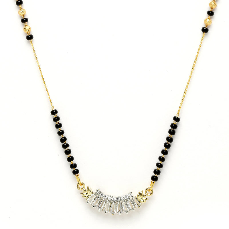 Heart Sharped Designer Gold Plated Mangalsutra Style  Pendant Jewellery For Women