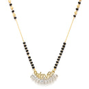 Heart Sharped Designer Gold Plated Mangalsutra Style  Pendant Jewellery For Women