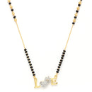 Heart Sharped Designer Gold Plated Mangalsutra Style  Pendant Jewellery For Women