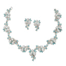 Silver-Plated Blue Cubic Zirconia & White Pearls Studded Jewellery Set
