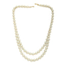 Gold-Plated White Pearls Studded Layered Necklace