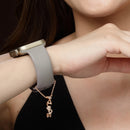 Rose Gold Plated Stylish White American Diamond Contemporary Watch Charms