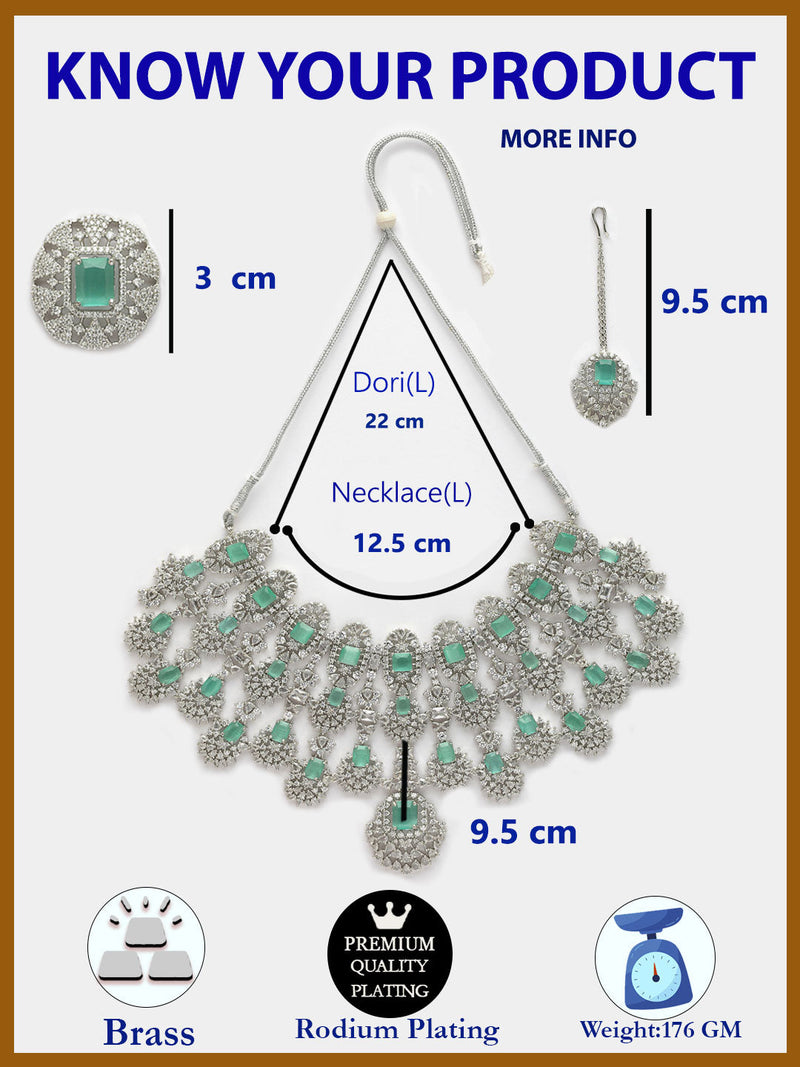 Kiara Advani Inspired Wedding Jewellery Set - SEA GREEN