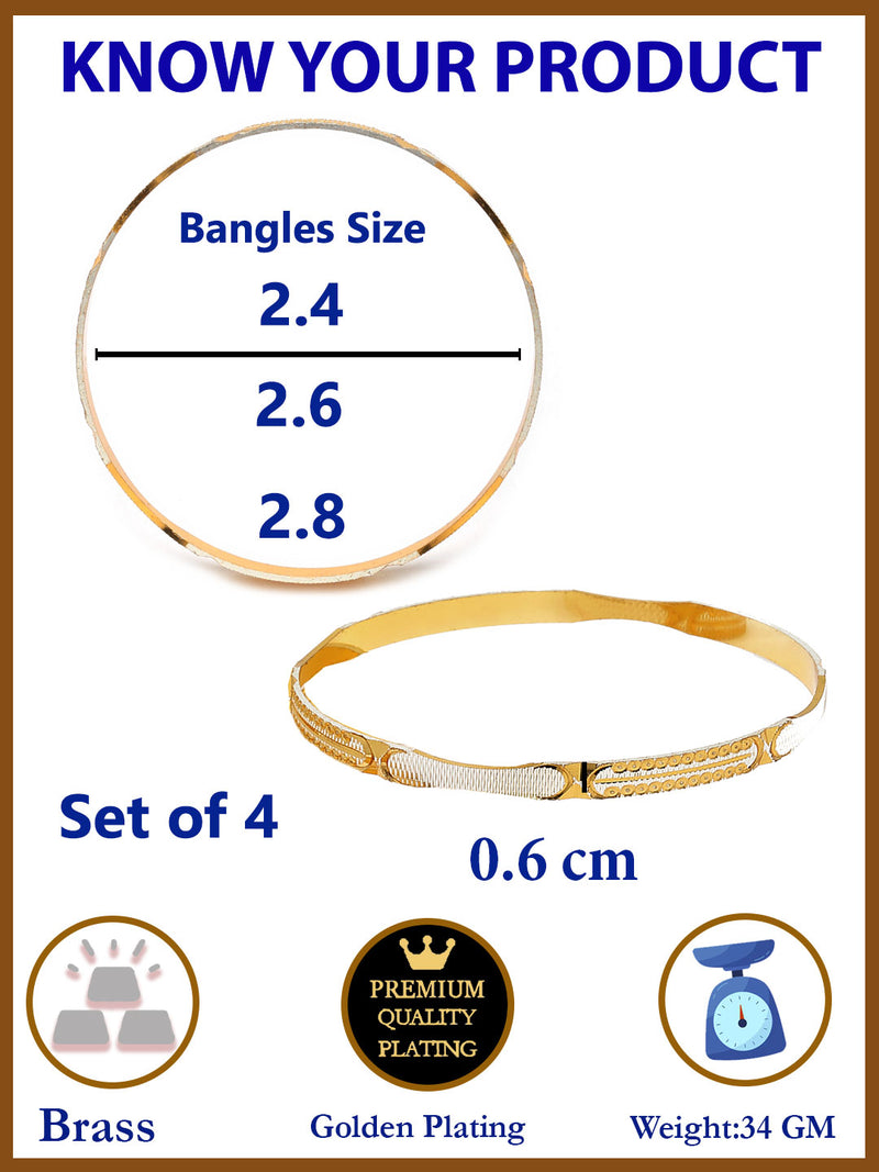 Traditional Dual Toned Set Of 2 Stylish Bangle Set