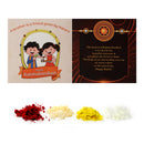 Silver-Plated Multicolor Pear Wtih Lumba for Bhabhi & Evil Eye Combo Rakhi Bracelet Set of 3 Rakhi