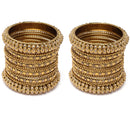 Gold-Plated Set Of 28 Bangles