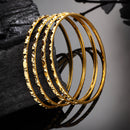 Gold Plated Set Of 4 Traditional Classic Bangle Set