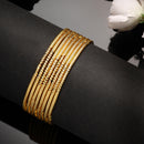 Gold Plated Set Of 8 Traditional Classic Bangle Set