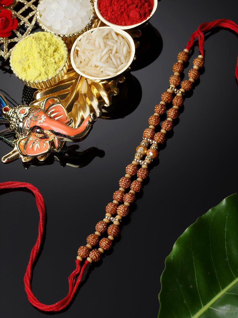 Traditional Multi Rudraksh Stringed Rakhi