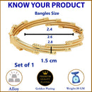 Contemporary 1P Gold Plated Bangles For Women & Girls