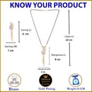 Peacock Design Gold-Plated White & Black Stone Studded & Beaded Mangalsutra Set