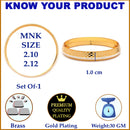 Gold Plated White CZ Contemporary Kada