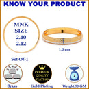 Gold Plated White Stone Contemporary Kada