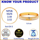 Gold Plated White Floral Kada