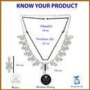 Rhodium Plated Crystal White American Diamond Stones Studded Jewellery Set