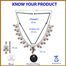 Rhodium Plated Stunning Red American Diamond Stones Studded Jewellery Set