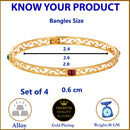 Gold Plated Multicolor Contemporary Bangles for Women & Girls