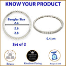 Rhodium Plated White American Diamonds Studded Bangles