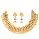 Gold-Plated Lakshmi Coin Necklace Jewellery Set