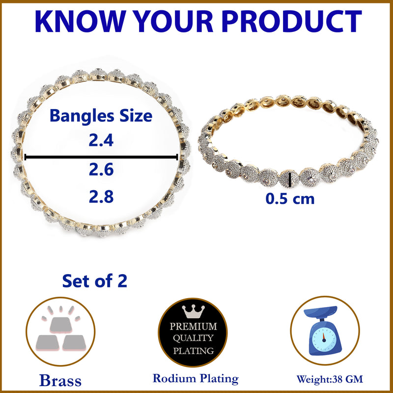 Set Of 2 24 CT  Gold-Plated Bangles