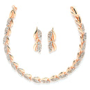 Rose Gold-Plated & White CZ-Studded Jewellery Set