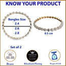 Set Of 2 24 CT  Gold-Plated Bangles