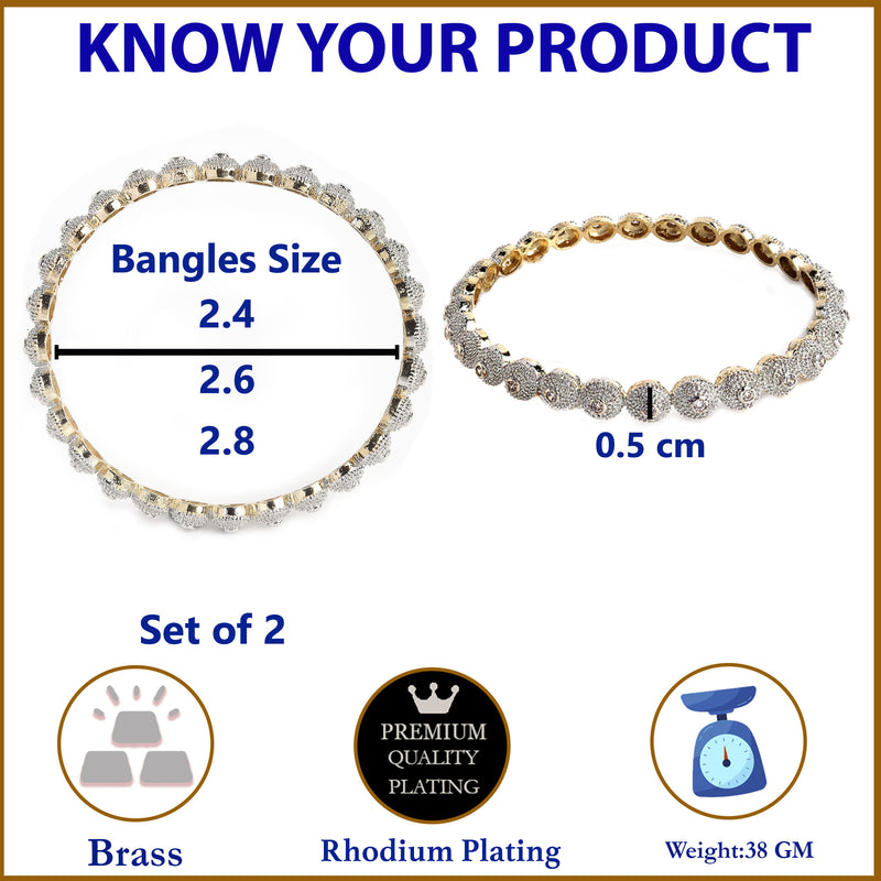 Set Of 2 24 CT  Gold-Plated Bangles