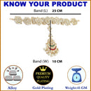 Gold-Plated Round & Rectangular White Kundan studded Crescent Shaped Sheeshphool