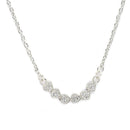 Rhodium Plated with Heart Shaped Design & White American Diamond Studded Pendant