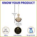 Gold-Plated Floral Black Pearl & Kundan studded  Chandbali Maang Tikka