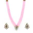 Pink Pearl & Kundan Studded Jewellery Set