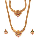 Gold Plated Lakshmi Kasu Mala design Necklace Set