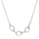 Rhodium Plated with Beautiful Tear Drop Shape Pendant