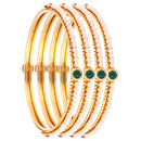 Pearls Gold plated Bangle Set