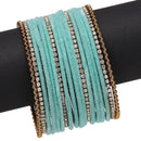 Gold Plated Sea Green Chuda Bangle Set of 36