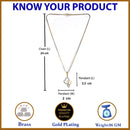 Gold-plated Double Infinity  Heart White Cubic Zirconia Studded Pendant