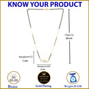 Heart Sharped Designer Gold Plated Mangalsutra Style  Pendant Jewellery For Women