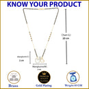 Heart Sharped Designer Gold Plated Mangalsutra Style  Pendant Jewellery For Women